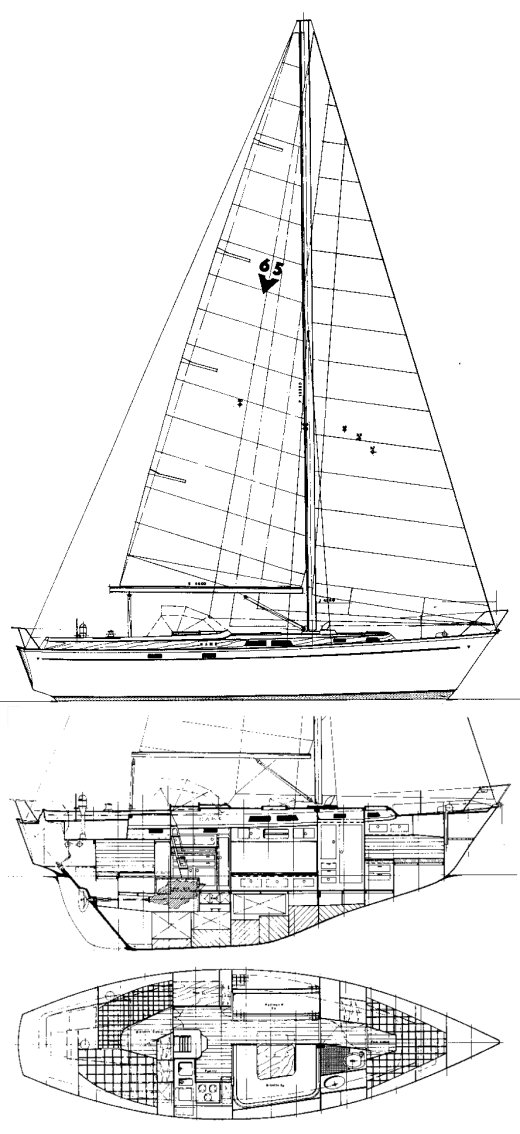 Vindo 65 s sailboat under sail