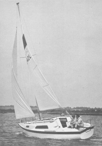 Vivacity 21 sailboat under sail