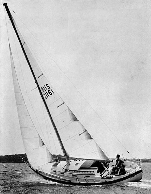 Vineyard vixen 34 sailboat under sail