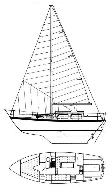 Voyager 30 trident sailboat under sail