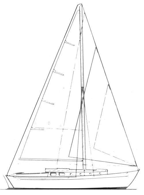 Wanderer 30 laurent giles sailboat under sail