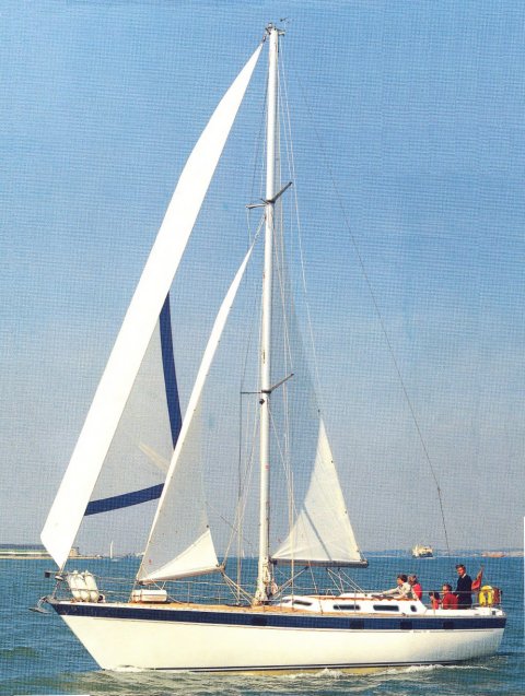 Warrior 40 sailboat under sail