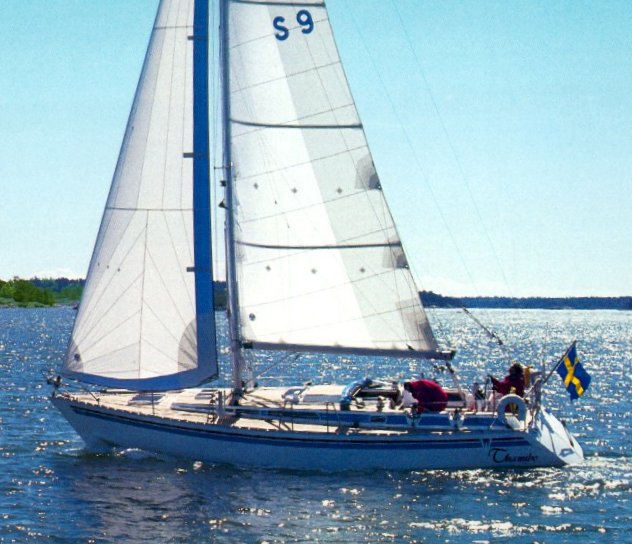 Wasa 370 sailboat under sail
