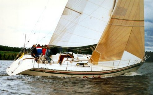 Wasa 38 sailboat under sail