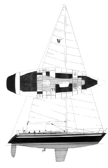 Wasa 40 sailboat under sail