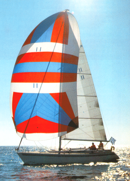 Wasa 420 sailboat under sail