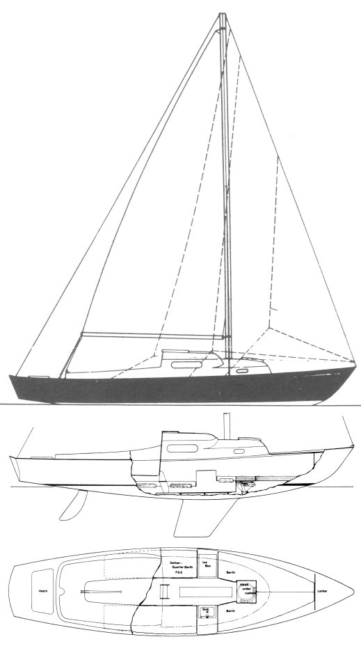 Weekender 24 sailboat under sail