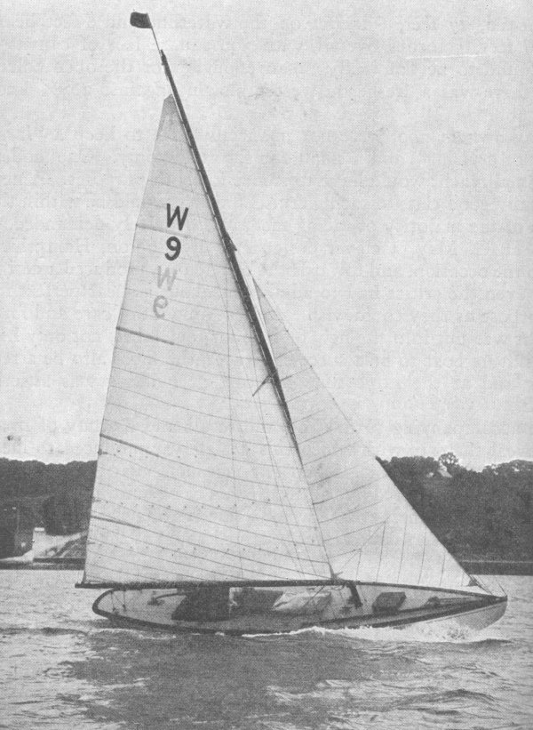 West solent one design sailboat under sail
