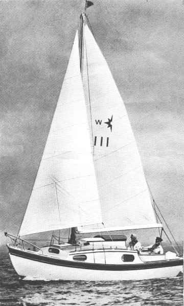Westerly 22 sailboat under sail