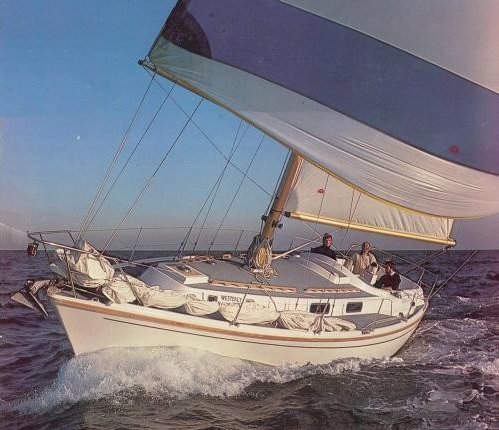 Conway 36 westerly sailboat under sail