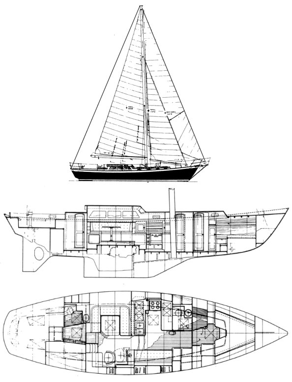 Whistler 48 sailboat under sail