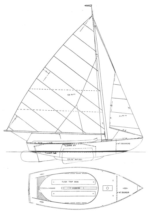 Wianno junior sailboat under sail