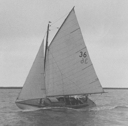 Wianno senior sailboat under sail
