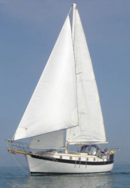 Willard 308t sailboat under sail
