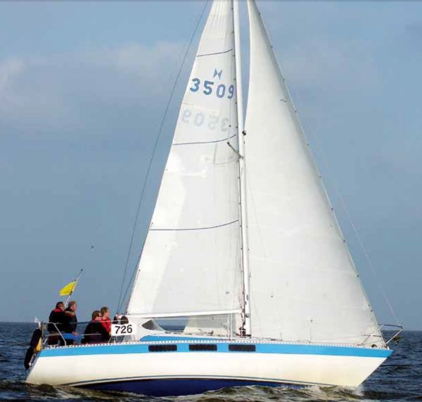Willing 31 sailboat under sail