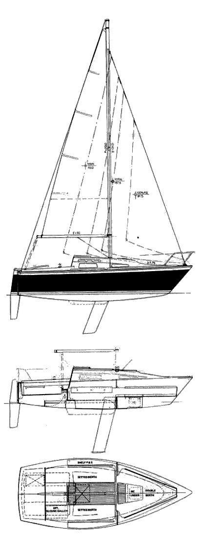 Windrose 18 sailboat under sail