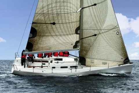 X 41 sailboat under sail