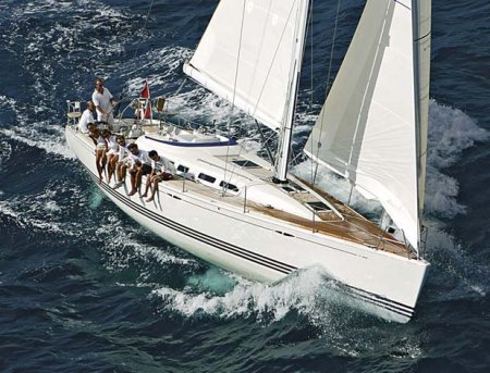 X 46 sailboat under sail