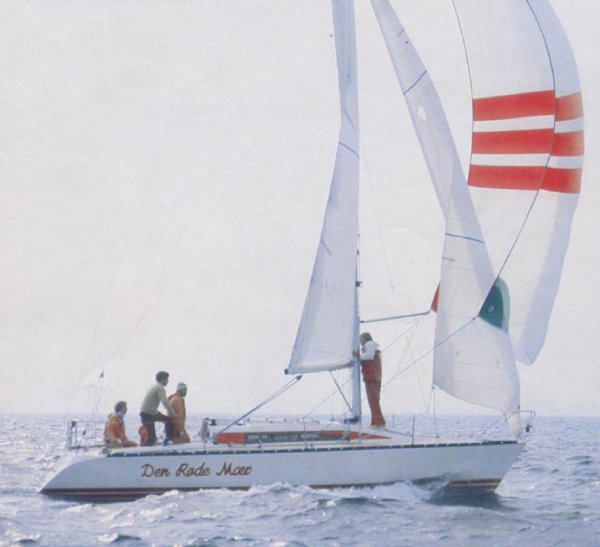X 95 sailboat under sail