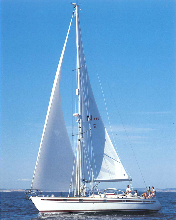 Najad 441 sailboat under sail