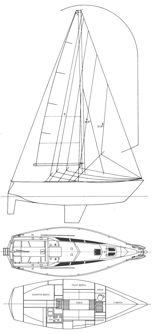 Yamaha 30 1 sailboat under sail