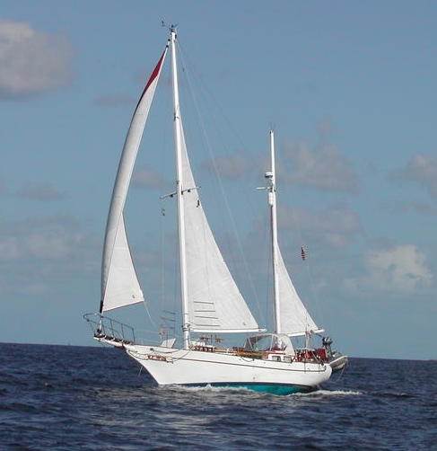 Yankee clipper 41 sailboat under sail