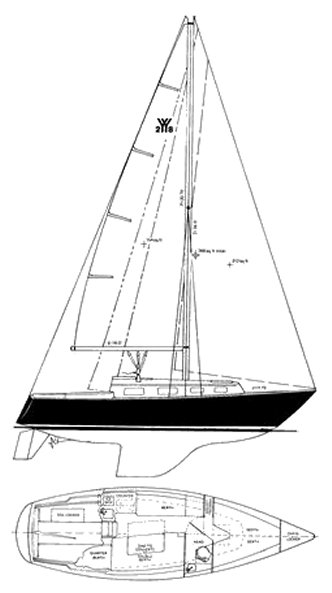 Yankee 28 sailboat under sail