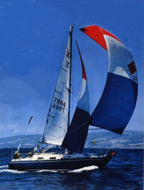 Yankee 30 mki sailboat under sail
