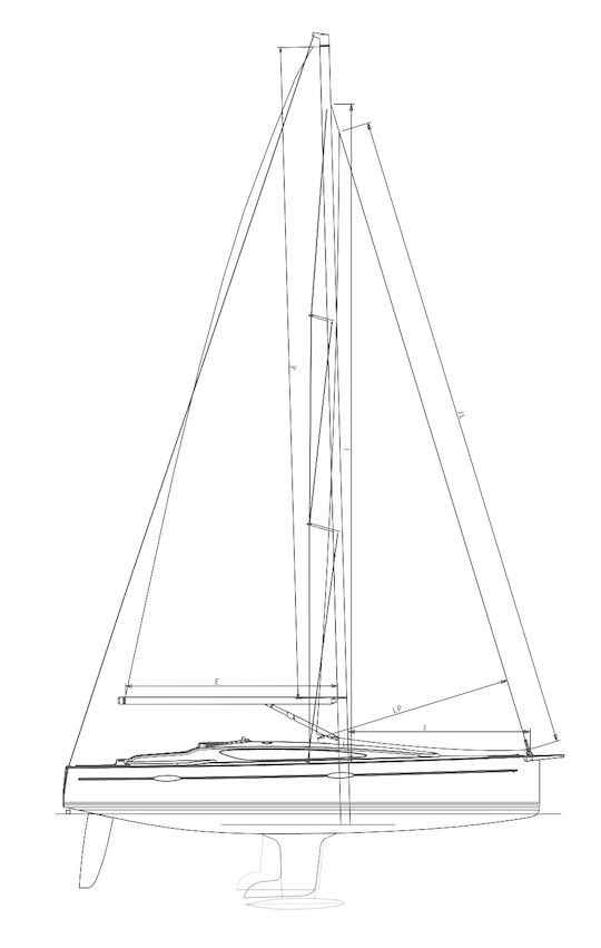 Maxi 1200 sailboat under sail