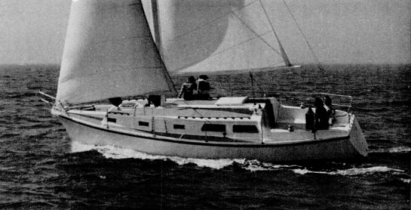Yorktown 35 sailboat under sail