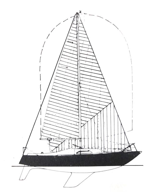Ghoster 32 carena sailboat under sail