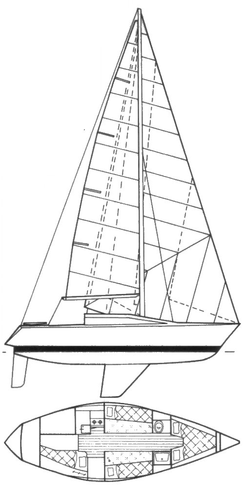 Ziggurat 916 sailboat under sail