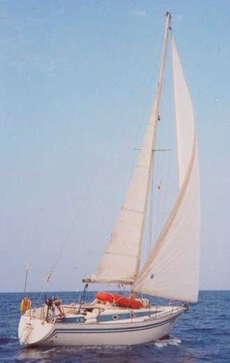 Zuanelli 34 sailboat under sail